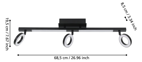 EGLO Spot CARDILLIO 2 schwarz LED 900515 