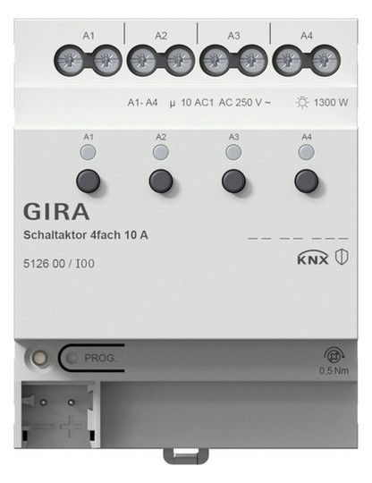 GIRA 512600 Schaltaktor 4f 10 A KNX REG 