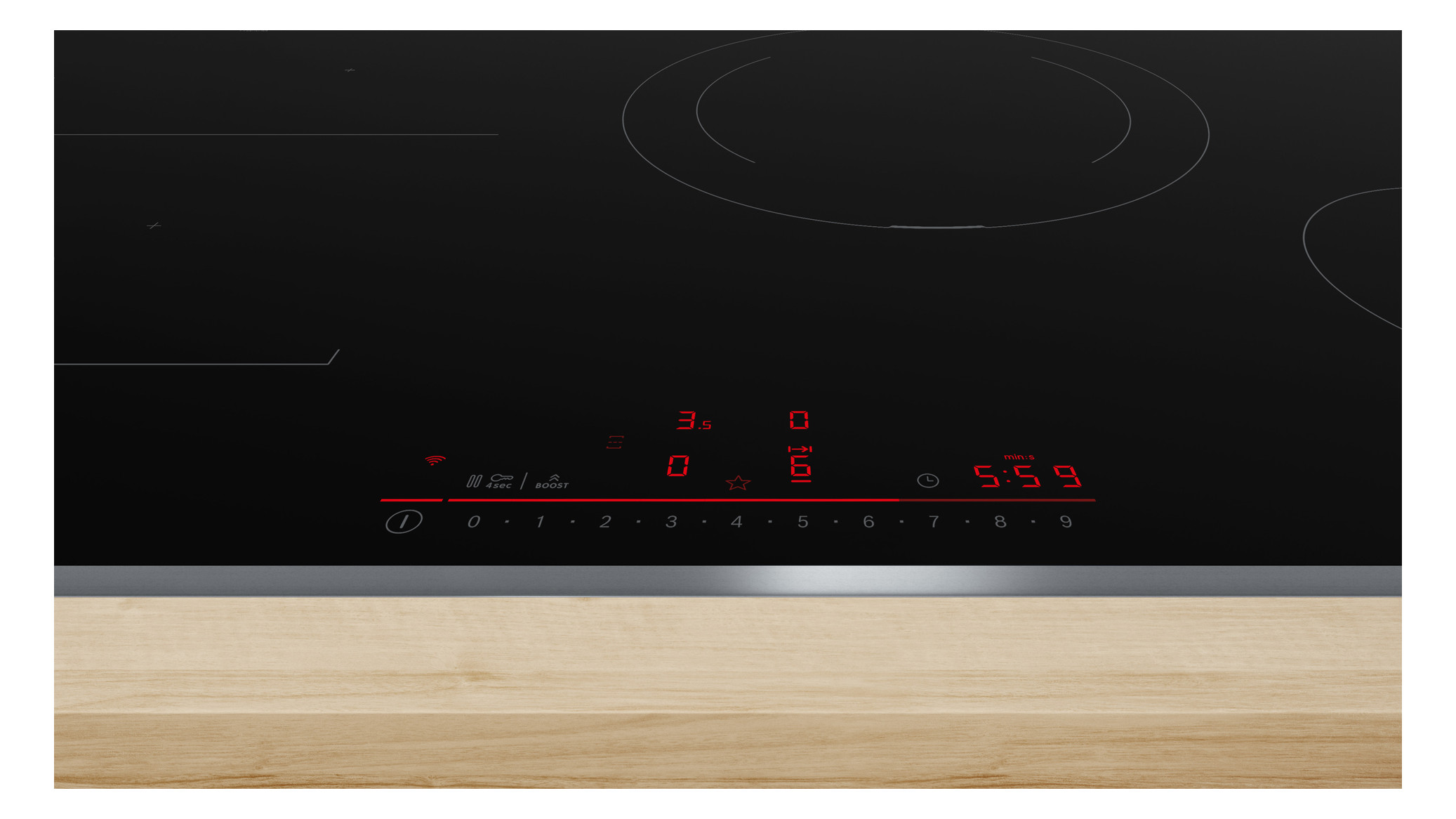 Induktionsfeld autark Zweikreisz 802x523mm