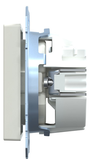 Steckdose 1f polws glz System M UP IP20