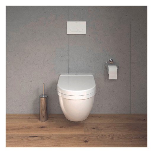 Duravit WC-Sitz Starck 3 ohne Absenkautomatik, Scharniere Edelstahl, weiß