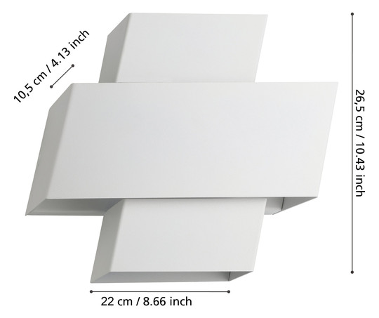 EGLO Wandleuchte/1 E27 Weiss      900525 