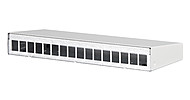 Modulträger 16Ports Wandmont RAL9010 43,63x300x110mm