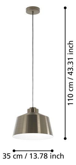 EGLO Hängeleuchte/1 E27 Creme-     43816 