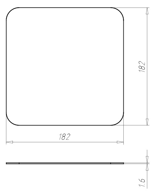 Schraubdeckel Kst 180x180mm quadrat Schraubdeckel