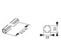 TECE Profilrohr TECEprofil Stange a 4,5 m, 33 x 33 mm, verzinkt