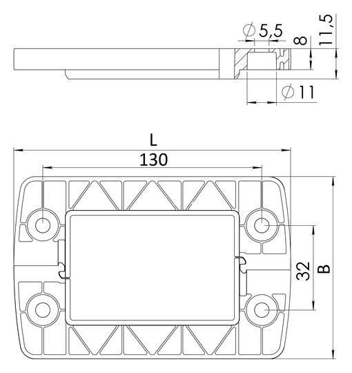 WISKA Verriegelungsrahmen    CV 10 V0 BK 