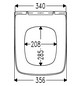 HARO WC-Sitz Daya Slim SoftClose weiß, Scharniere Edelstahl, Klappdübel, nicht verstellbar