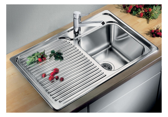 Blanco Spüle CLASSIC 40 S 78 x 51 cm, Edelstahl Seidenglanz, Becken rechts, ohne Ablauffernbedienung