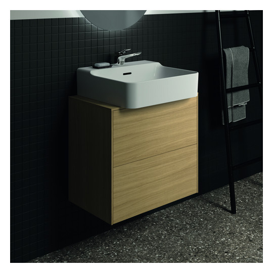 Ideal-Standard Waschtisch-Bundle Conca 07 mit WT-Unterschrank Eiche hell, Spiegel, Armatur