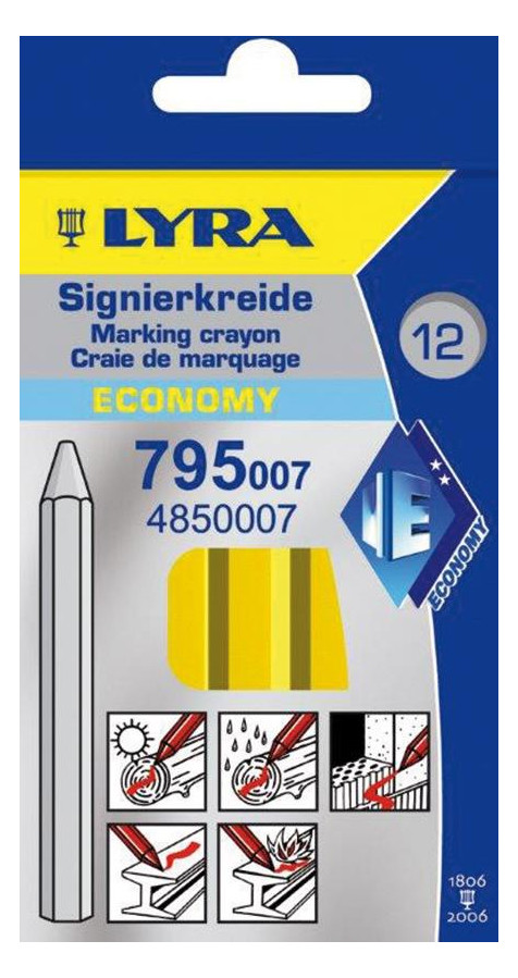 Bild Signierkreide unpapiert 795 gelb a 12St. Lyra-1