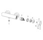 HANSA Brause-Einhebelmischer HANSAVANTIS Style AP, Pinhebel, Wandmontage, chrom