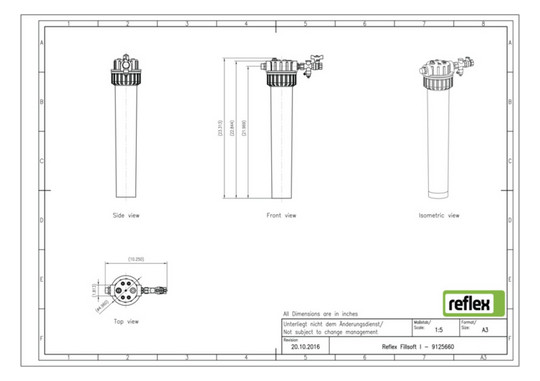 Reflex Enthärtungsarmatur Fillsoft FG I, Gehäuse, Kapazität 1 Patrone