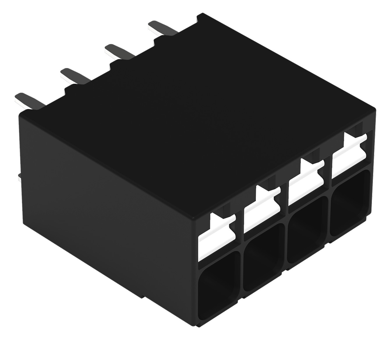 Printklemme 4f 1re sw RM=3,5 0,14-1,5qmm Federzug/THR 0,25-1,5qmm