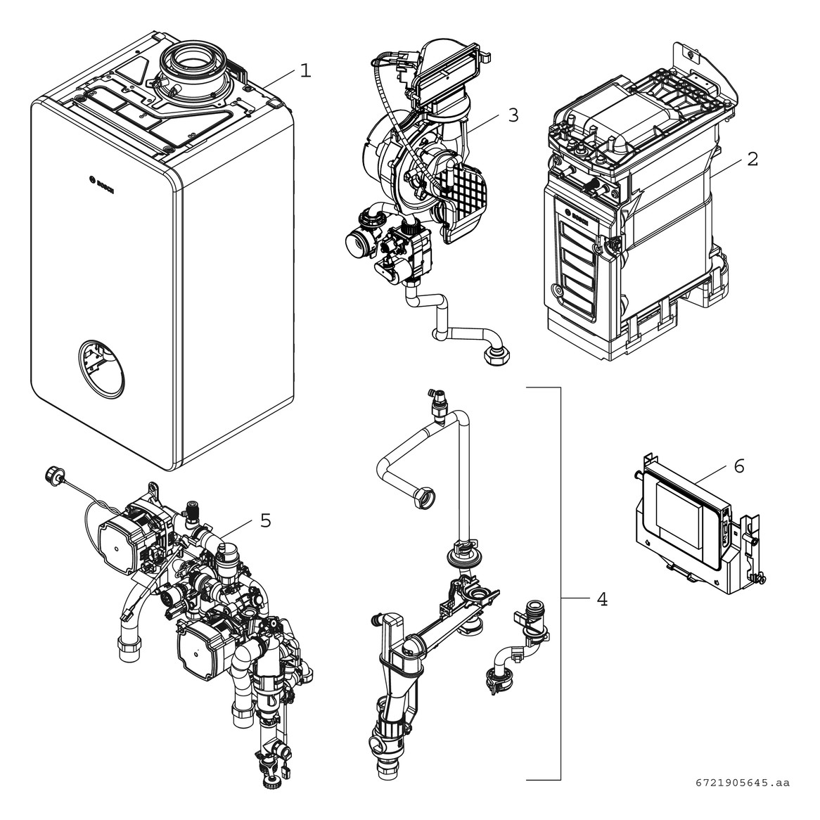 BOSCH Hybridsystem 5800i G Compress CSH5800iG 15 P 23, Erdgas, mit Touch-Bedienfeld