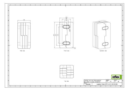 Reflex Wärmedämmung Longtherm Protect R_B-14-30, 25mm, EPP, schwarz