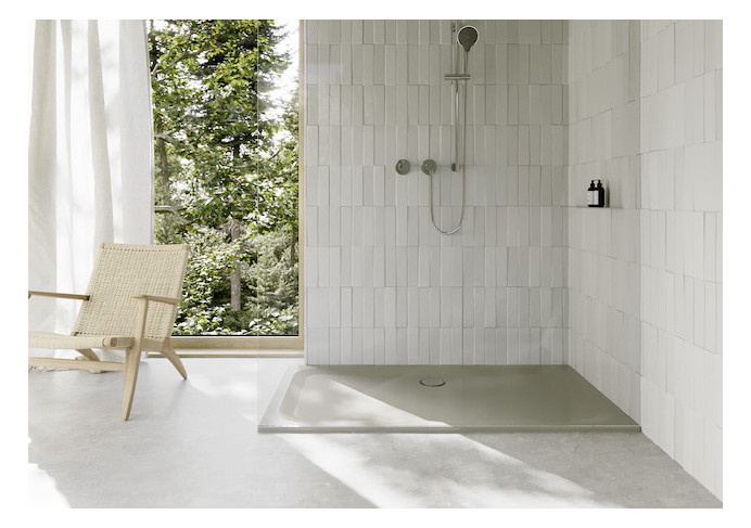 Duschwanne BetteUltra 5808 180x100x3,5cm, Mini-Wannenträger, stone