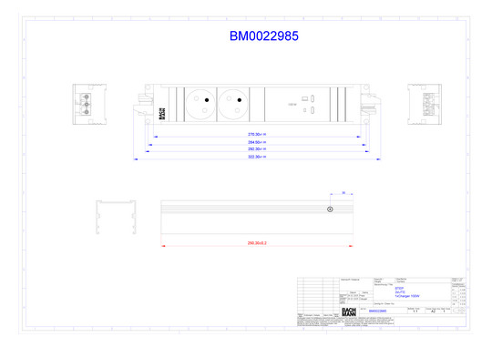 Bachmann STEP ALU 2xUTE 1xUSB  BM0022985 