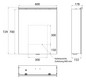 EMCO Aufputz-Lichtspiegelschrank pure 2 Classic 600x729mm, mit LED-Aufsatzleuchte, 1-türig, Aluminium