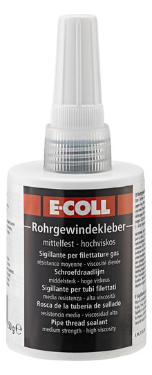 E-COLL-Rohrgewindekleber, niedrigfest-mittelviskos - 100 ml