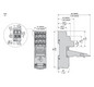 Relaissockel Federzug TS35 14Pins abn.Klemm Hutschiene TH35 31x85x98mm