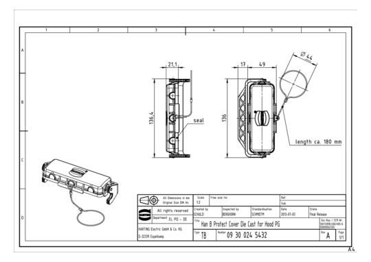 HART Han 24B-AK-LB-Dichtung  09300245432 