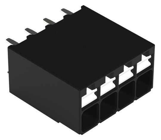Printklemme 4f 1re sw RM=3,5 0,14-1,5qmm Federzug/THR 0,25-1,5qmm