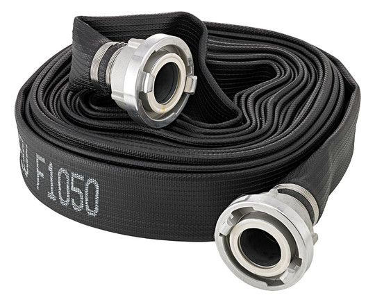 fortis-Mehrzweckflachschlauch, gummiert, schwarz, A/102 -...