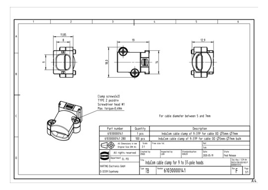 HART Kabelklemme f.          61030000141 