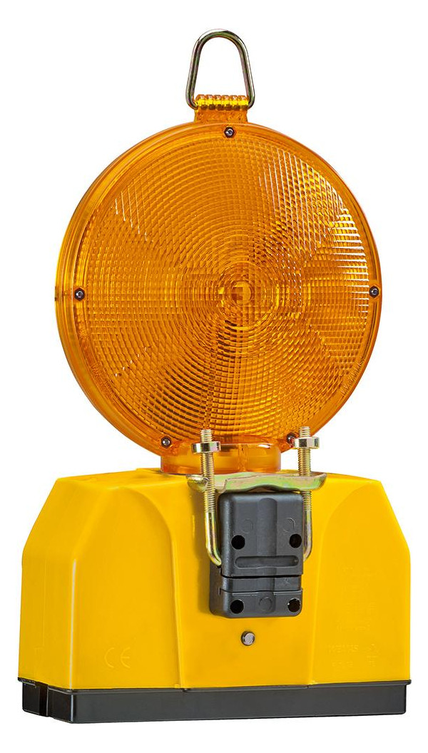 Bild TL-Warnleuchte 2000/180, gelb 2, Gehäuse gelb, mit Halter - WEMAS-1