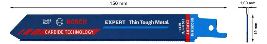 Bild Säbelsägeblatt EXPERT S 922 EHM Bosch VE à 10 Stück Thin Tough Metal-2