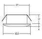 LED-Lichtpunkt 1,2W 3000K 70lm alu Konv IP44 Ø32,5x4mm