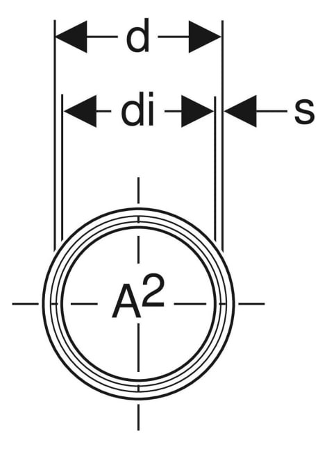 Geberit Rohr Silent PP DN 40, 1500 mm, mit Muffe, schalloptimiert