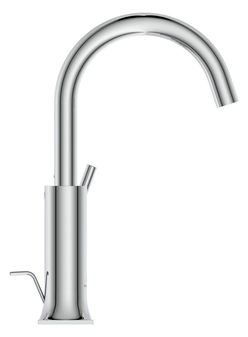 Ideal-Standard Waschtisch-Einhebelmischer Joy Neo Piccolo mit Ablaufgarnitur, Ausladung 140mm, mit Metall-Ablaufgarnitur, chrom