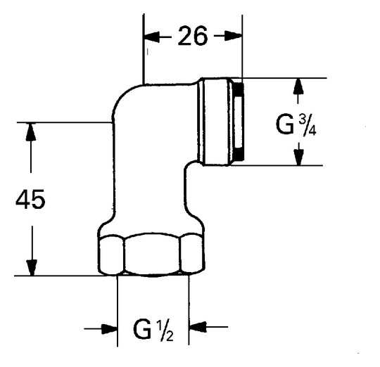12010-ANSCHLUßWINKEL CHROM 1/2 IG X 3/4 AG