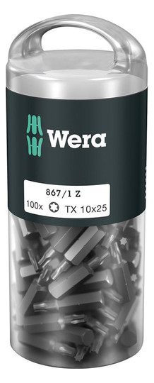 Wera-Bits Torx 867/1Z DIY100 - 100x T10
