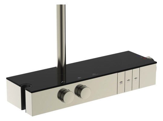 Ideal-Standard Duschsystem Solos mit Brausethermostat, silver storm