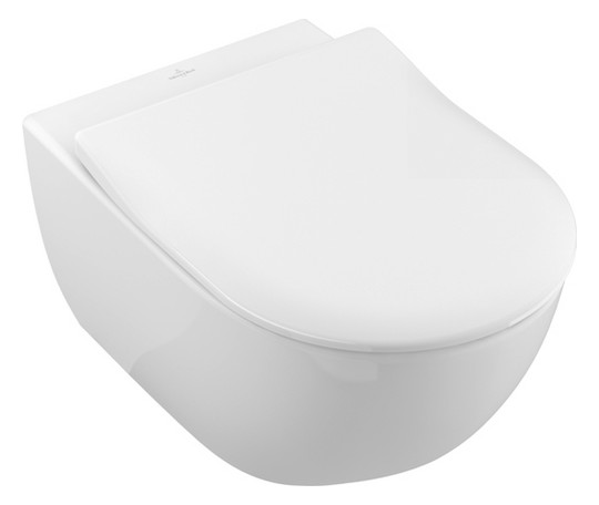 V&B Combi-Pack-Wand-Tiefspüler Subway 2.0 weiß, DirectFlush, mit WC-Sitz