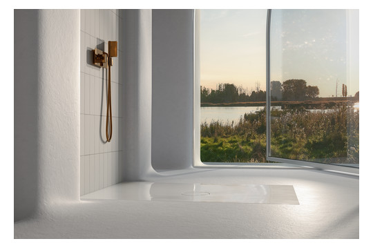 Bette Duschfliese PLUS BetteAir 1500 x 1000 mm, bahama beige, Rechteck, glasierter Titan-Stahl