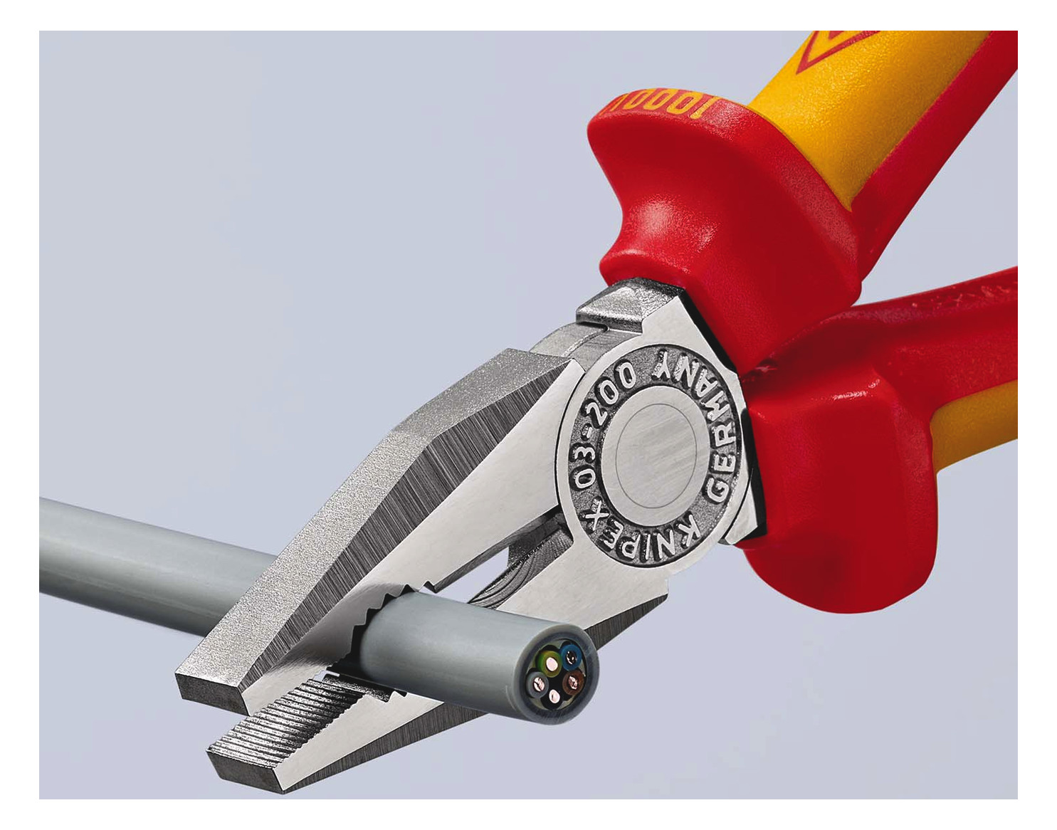 Kombizange 200mm vorst.Schneide 1000V Schutzisoliert 1000V 2Komp VDE