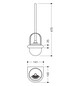 HEWI Toilettenbürstengarnitur 477 141x470x140mm, Wandmontage, reinweiß