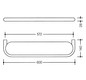 HEWI Ablage 477 600x28x140mm, Glasplatte, matt weiß, felsgrau