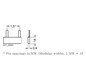 Phasenschiene 2ph 18mm 156,5mm 16qmm 80A Stift Isoliert