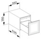 KEUCO Sideboard Edition 11 35x35x53,5cm, 1 Frontauszug, Cashmere, Glas Cashmere