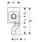 Geberit UP-Urinal-Ablauf 50 mm, für Urinal Abgang hinten, PE, schwarz
