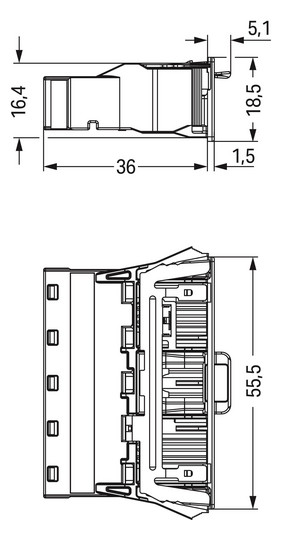 Gerätestecker 5p ger Serie 770 400V 25A Snap/schraub Federzugans 4qmm hfr