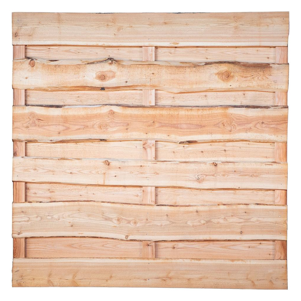 Bild LOLLAND-Serie Lärche, 180 x 180 cm, 3 Riegel, Bretter sägerau ca. 20mm mit Baumk - n.a.-1