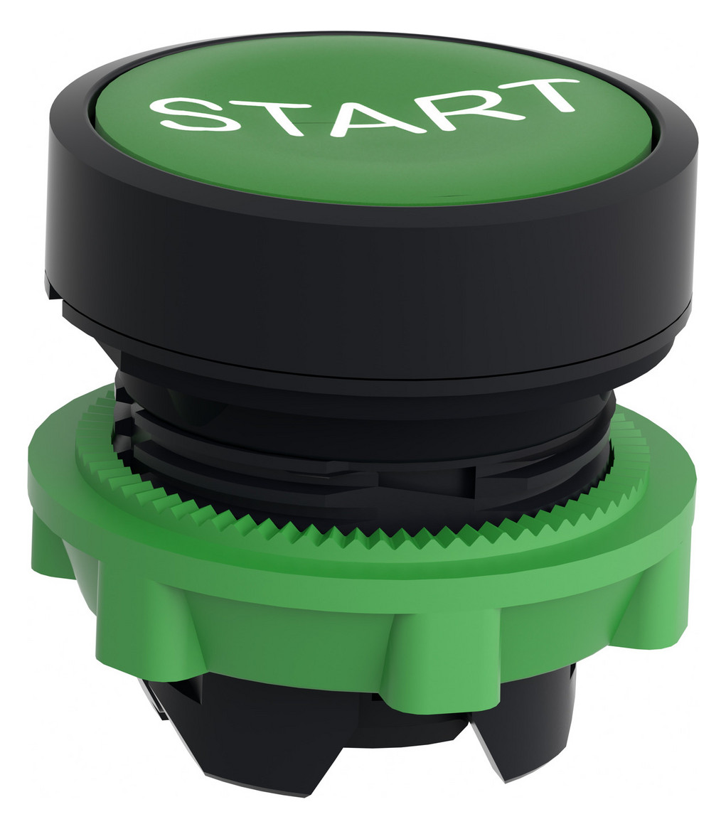 Drucktaster Front 1f gn Ø22,5mm rnd IP66 Tastend