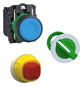 Drucktaster 1f bl rnd Ø22,5mm 1S IP66 fl Tastend