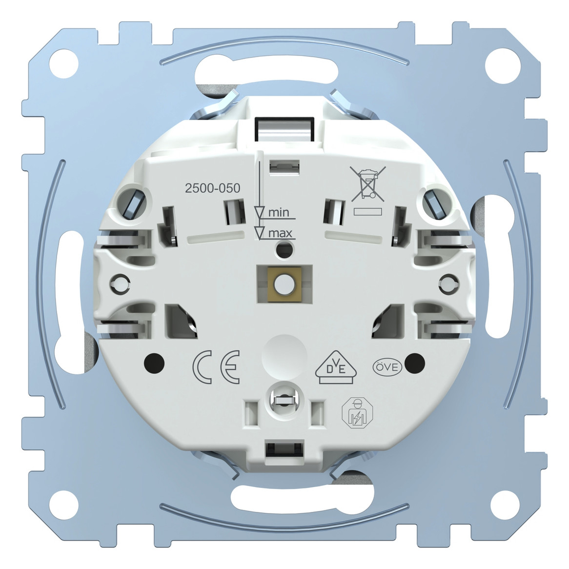 Steckdose 1f alu mt System M UP m.BS IP20 Mit erhöhtem Berührungsschutz